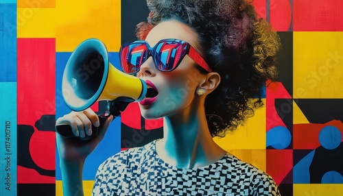Dynamic Influencer Collaboration for Marketing Engagement and Social Amplification with Bold Visuals photo