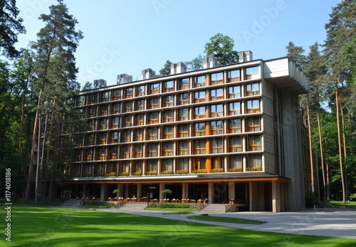 Modern campus of the Jagiellonian University in Krakow, Poland photo