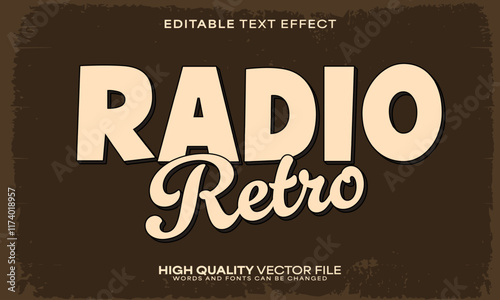 Retro vintage text effect, editable text effect and 80s 3d font style bold shadow oldschool poster design