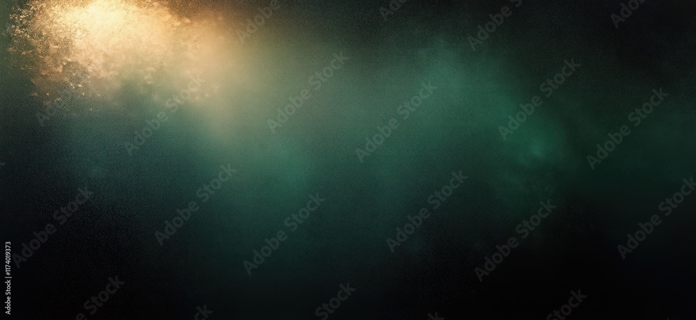 Fototapeta premium Dark Green Abstract Texture with Blurred Gradient and Soft Glowing Effects for Background Design