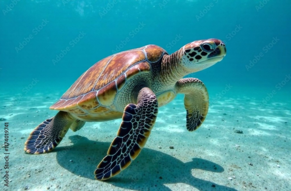 Obraz premium Sea ​​turtle underwater