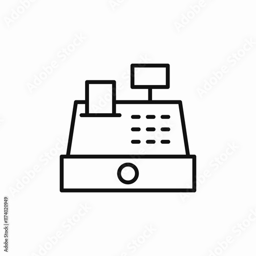 cash register icon sign vector