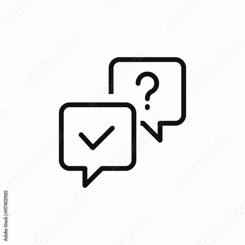 faq questions icon sign vector