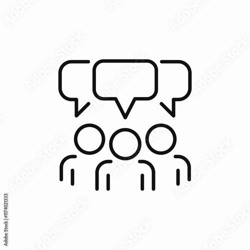group talk icon sign vector