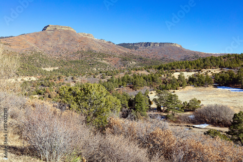 Prairie landscape of the Rocky Mountains of Colorado, USA.
