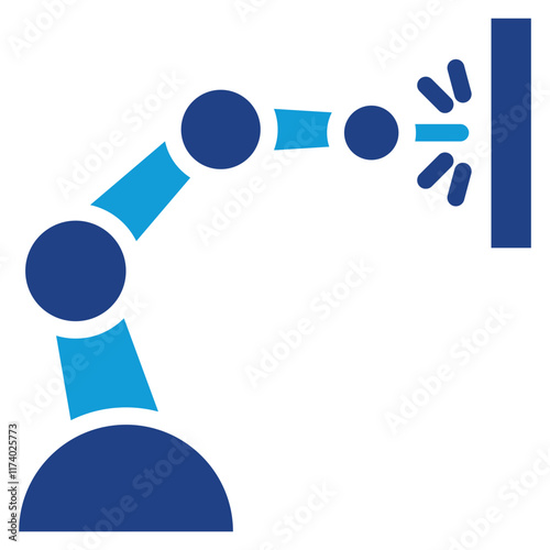 Welding Robot Flat Icon