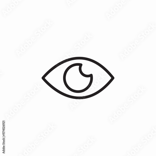 eye view visible icon sign vector