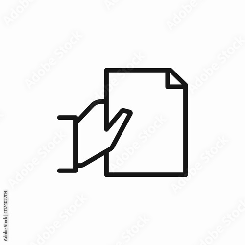 file hand hold icon sign vector