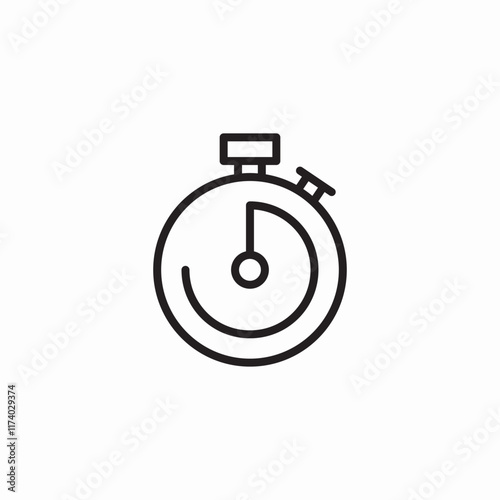 stopwatch timer icon sign vector