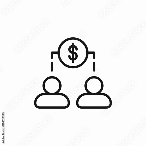 user money transfer icon sign vector