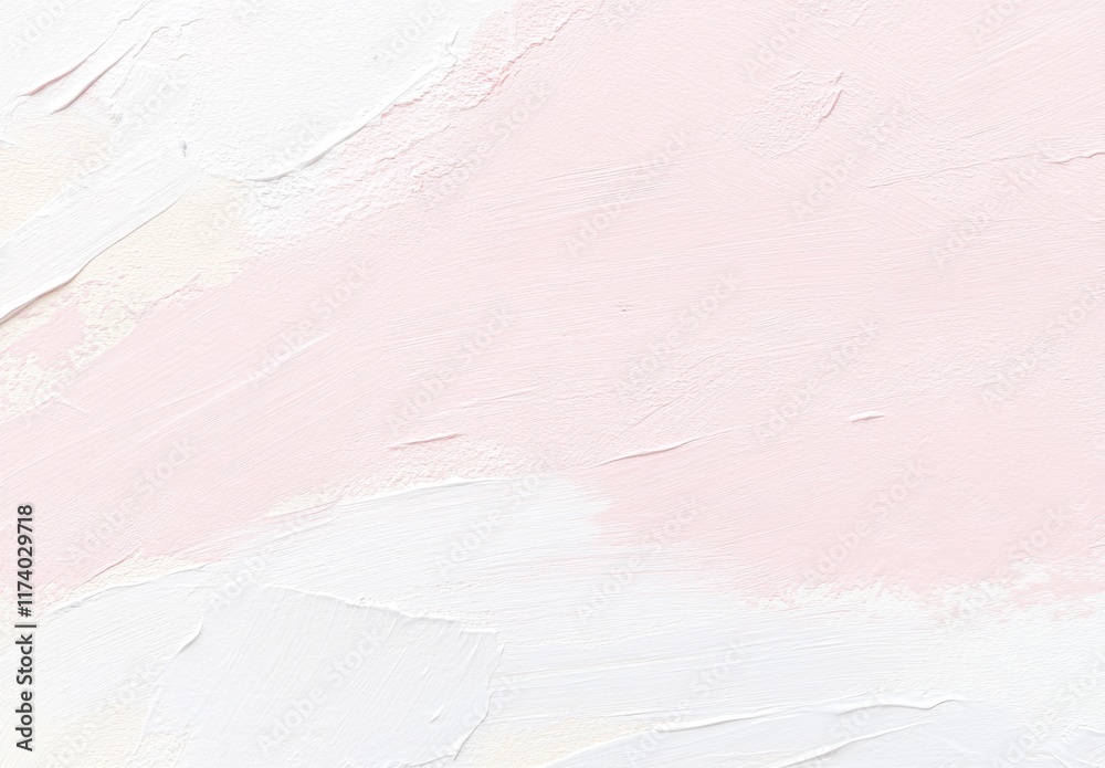 Obraz premium A flat lay top view showcasing a creative arrangement of pink and white flowers and a paintbrush against a white background, leaving room for copy