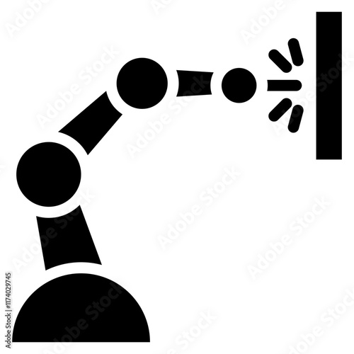Welding Robot Glyph Icon