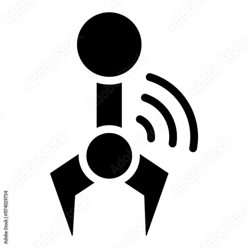 Robotic Sensor Glyph Icon