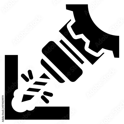 Precision Machining Glyph Icon