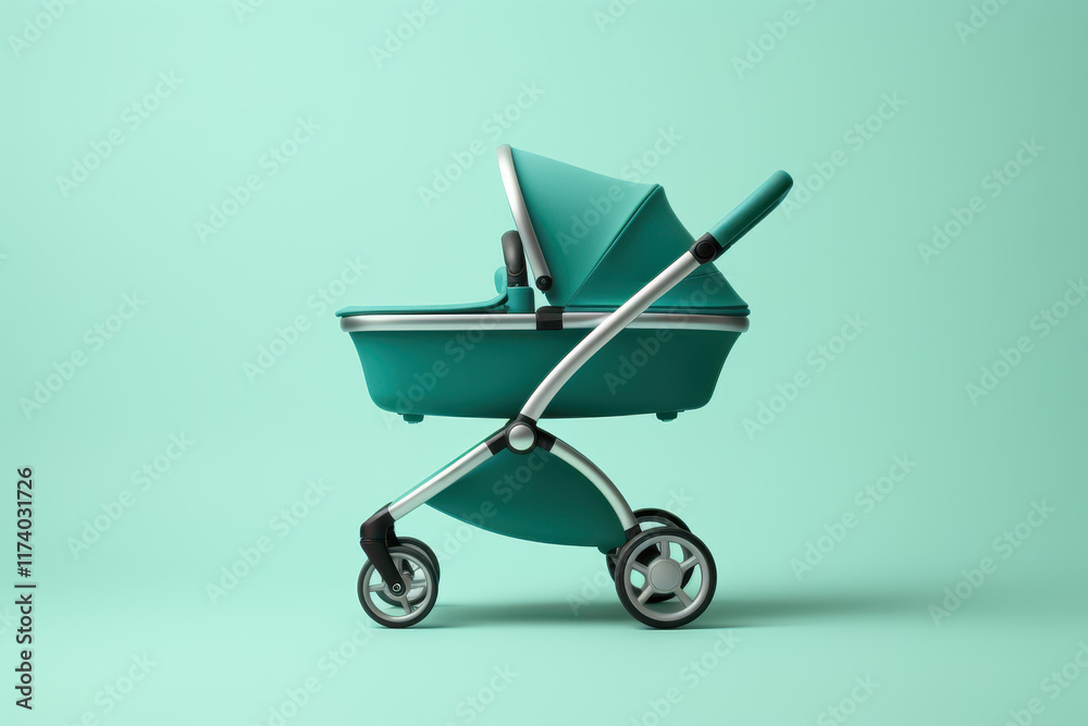 Discover the simplicity of our stylish baby stroller, designed for new parents who value clean aesthetics and practicality.