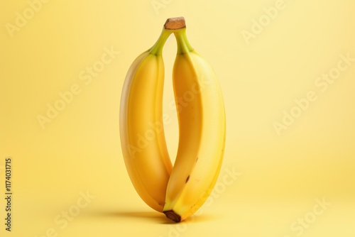 A sleek, minimalist ad featuring one vibrant banana on a clean background, perfect for healthconscious shoppers. photo