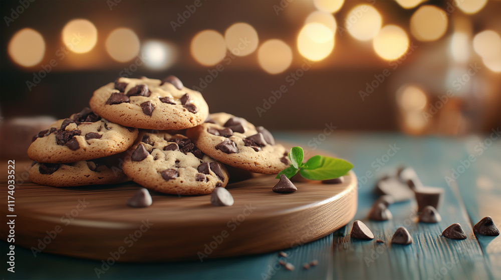 cookies on a wooden table cookies on a wooden table