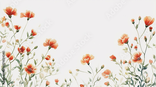 Wallpaper Mural Elegant wedding invitation card background vector. Minimal hand painted watercolor botanical flowers texture template background. Design for wedding, vip cover, poster, rsvp moderncard.Valentine's Day Torontodigital.ca