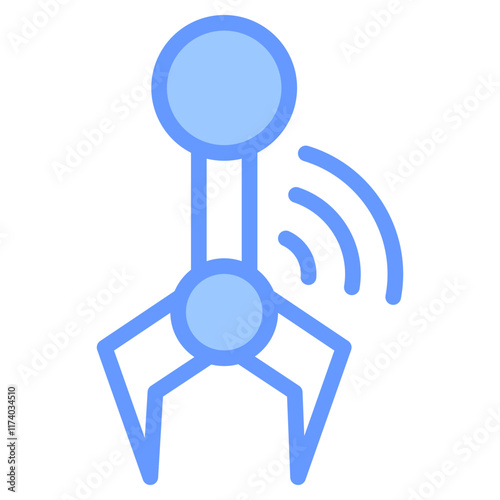 Robotic Sensor Blue Icon