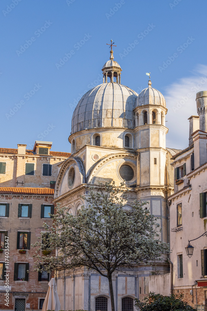 Italy, Venice. Exterior facade, Santa Maria dei Miracoli church Italy, Venice. Exterior facade, Santa Maria dei Miracoli church