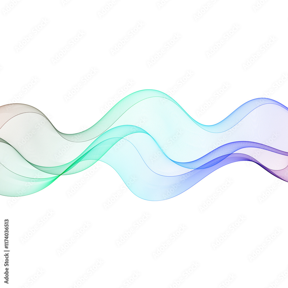 Obraz premium Blue wave pattern. Template for presentation. Png