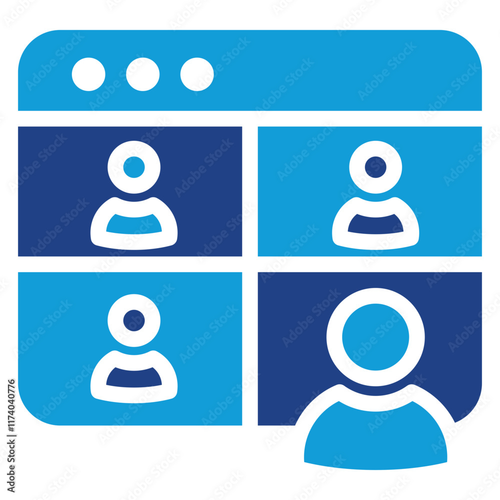 Virtual Classroom Flat Icon Virtual Classroom Flat Icon