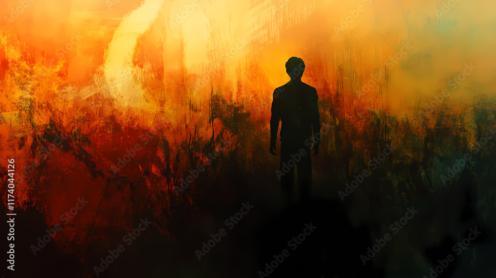 Fototapeta premium A fleeting glimpse of a shimmering shadowy figure raises the hopes of the dark photon hunters who press on with renewed determination. Glimpse. Illustration