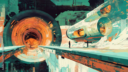 A glimpse into a fantastical world made possible by harnessing the unique properties of synchrotron radiation. Glimpse. Illustration