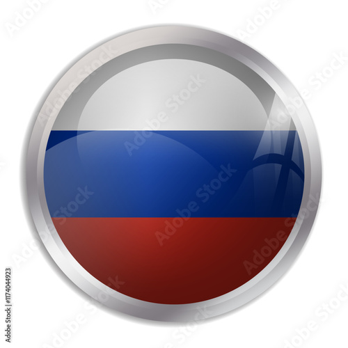 Russia flag - glossy circle button displays a colorful flag representing a country cultural identity and heritage. The essence of national pride and unity. Free Download Russia flag - glossy circle button displays a colorful flag representing a country cultural identity and heritage. The essence of national pride and unity. - GFXLoad