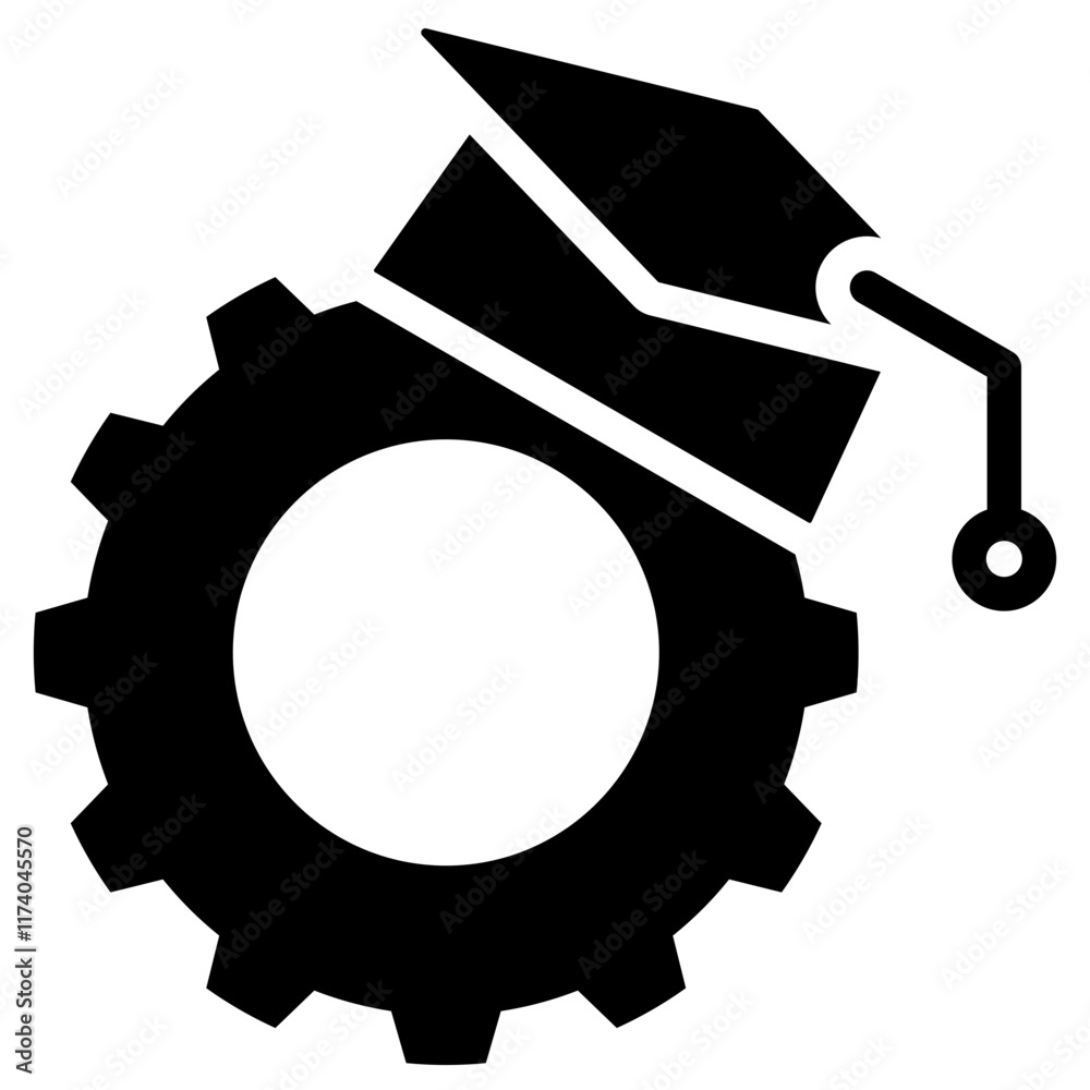Learning Management Icon Solid Black Style Learning Management Icon Solid Black Style