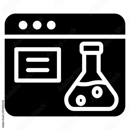 Virtual Lab Icon Solid Black Style