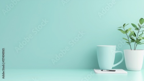 Wallpaper Mural Sleek modern workspace for online educators minimalist design home office setting calm environment inspirational concept Torontodigital.ca