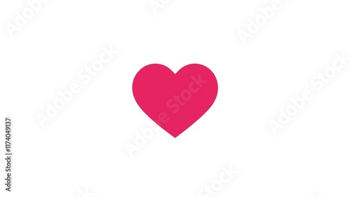 Hearts symbol. valentine's day sign of love. heart like animated on transparent background