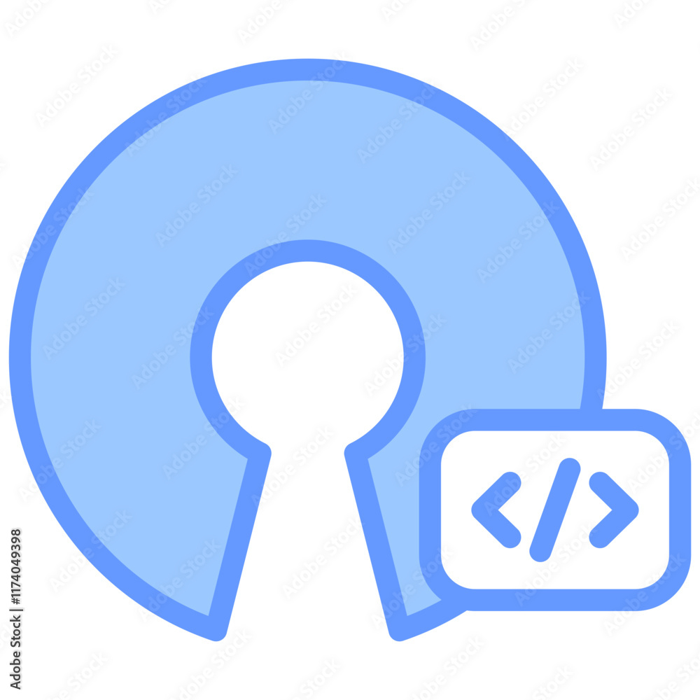 Open Resource Icon Line Blue Style Open Resource Icon Line Blue Style
