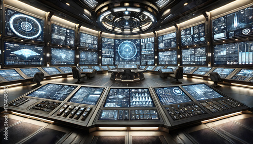 Fototapeta Naklejka Na Ścianę i Meble -  Space Nexus Control Hub