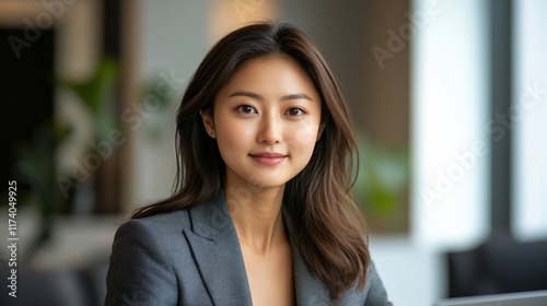 Confident Asian businesswoman portrait.