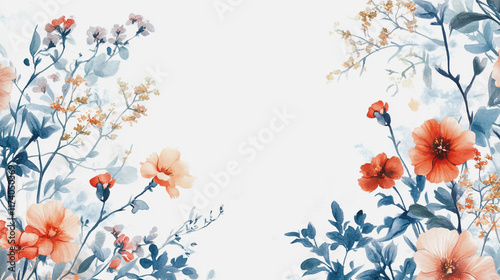 Wallpaper Mural Elegant wedding invitation card background vector. Minimal hand painted watercolor botanical flowers texture template background. Design for wedding, vip cover, poster, rsvp moderncard.Valentine's Day Torontodigital.ca