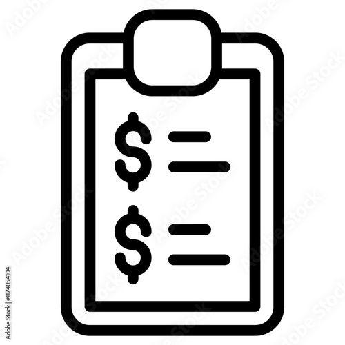 Invoice Icon Lineal Style