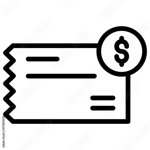 Receipt Icon Lineal Style