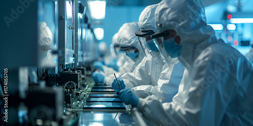 Lab Workers Testing Quality Control in Research and Manufacturing Environments for Precision and Reliability

