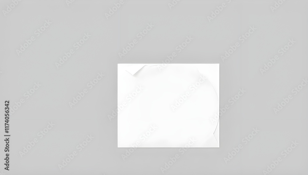 A mockup blank vinyl record paired with a plain white cover, isolated against a minimalist gray background A mockup blank vinyl record paired with a plain white cover, isolated against a minimalist gray background