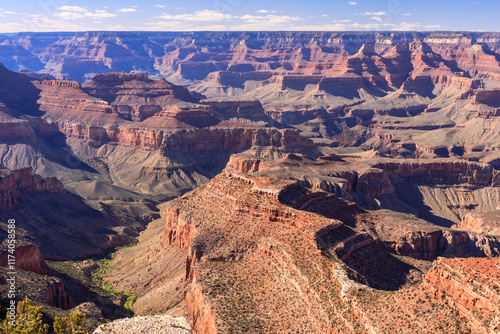 The Grand Canyon is a beautiful and vast landscape with many different colors