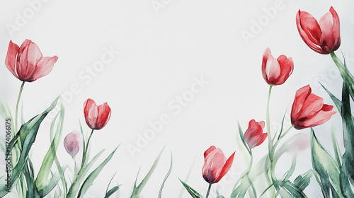 Elegant wedding invitation card background vector. Minimal hand painted watercolor botanical flowers texture template background. Design for wedding, vip cover, poster, rsvp moderncard.Valentine's Day