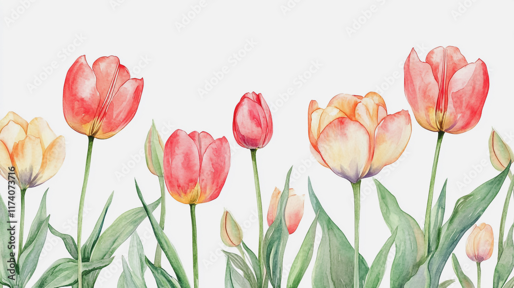 Fototapeta premium Elegant wedding invitation card background vector. Minimal hand painted watercolor botanical flowers texture template background. Design for wedding, vip cover, poster, rsvp moderncard.Valentine's Day