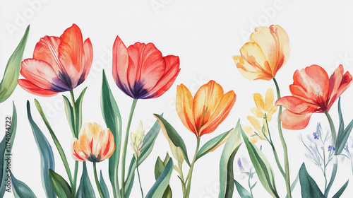 Elegant wedding invitation card background vector. Minimal hand painted watercolor botanical flowers texture template background. Design for wedding, vip cover, poster, rsvp moderncard.Valentine's Day