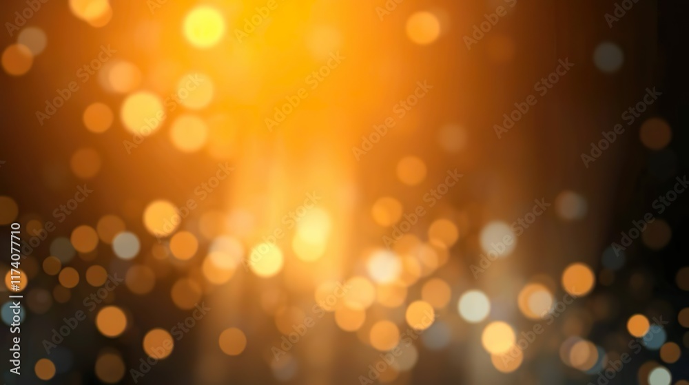 abstract background featuring glittering lights in vibrant blue and gold shades, scattered against a dark black gradient. abstract background featuring glittering lights in vibrant blue and gold shades, scattered against a dark black gradient.