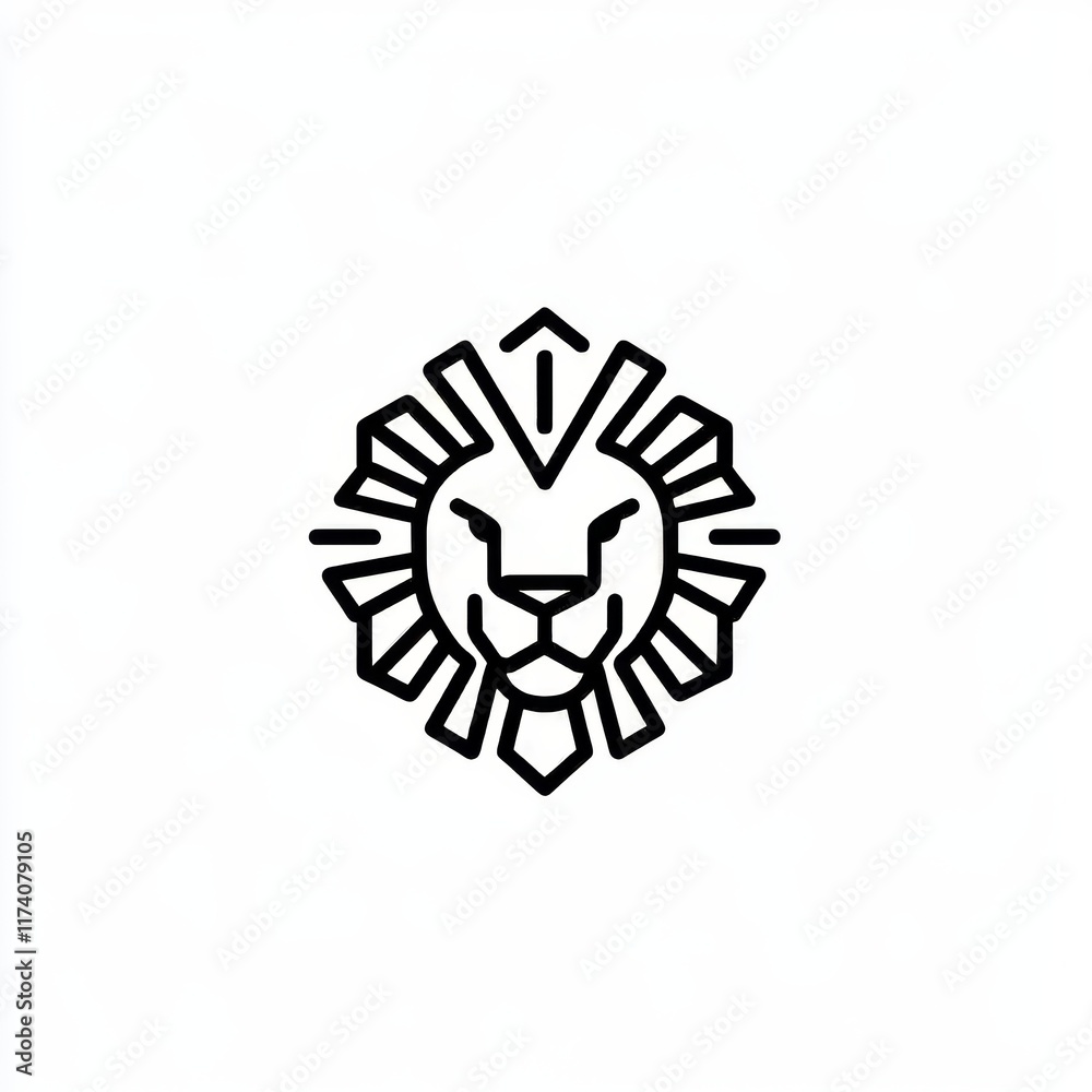 Modern lion head silhouette logo design alongside a set of contemporary lion silhouette logos Modern lion head silhouette logo design alongside a set of contemporary lion silhouette logos
