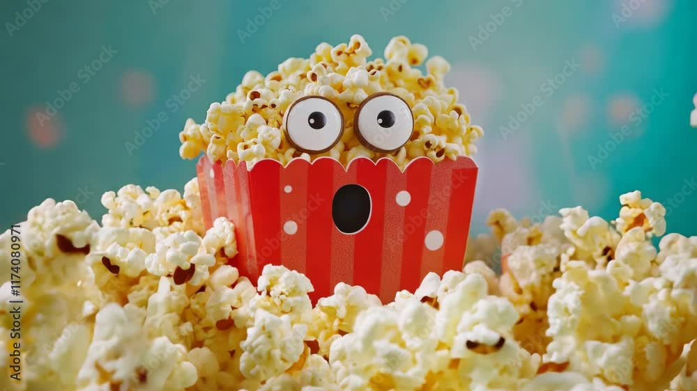 close up of a popcorn