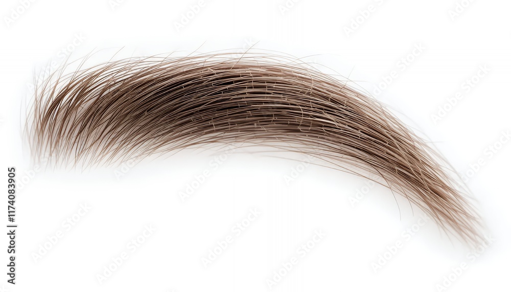 Obraz premium Perfectly Shaped Brown Eyebrow - Makeup, Cosmetics, Beauty, Hair, Brow, Fashion, Style, Isolated, White Background, Texture, Design, Element, Graphic, Illustration, Vector, Photo, Image, Realistic,