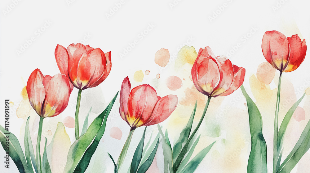 Fototapeta premium Elegant wedding invitation card background vector. Minimal hand painted watercolor botanical flowers texture template background. Design for wedding, vip cover, poster, rsvp moderncard.Valentine's Day